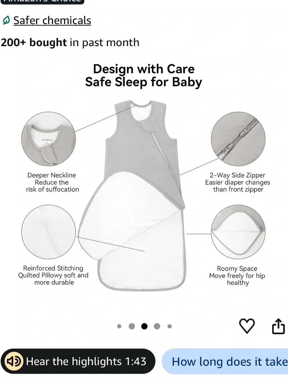 1.0 tog Bamboo sleep sack bubblepanda bubble panda L 12-18 months